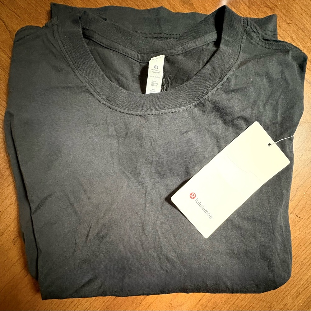 Lululemon All Yours Black Long Sleeve Crewneck Top size 4 Pima Cotton NWT - Picture 6 of 9